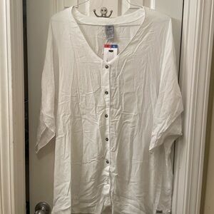 Hurley white dress / cover up size medium large